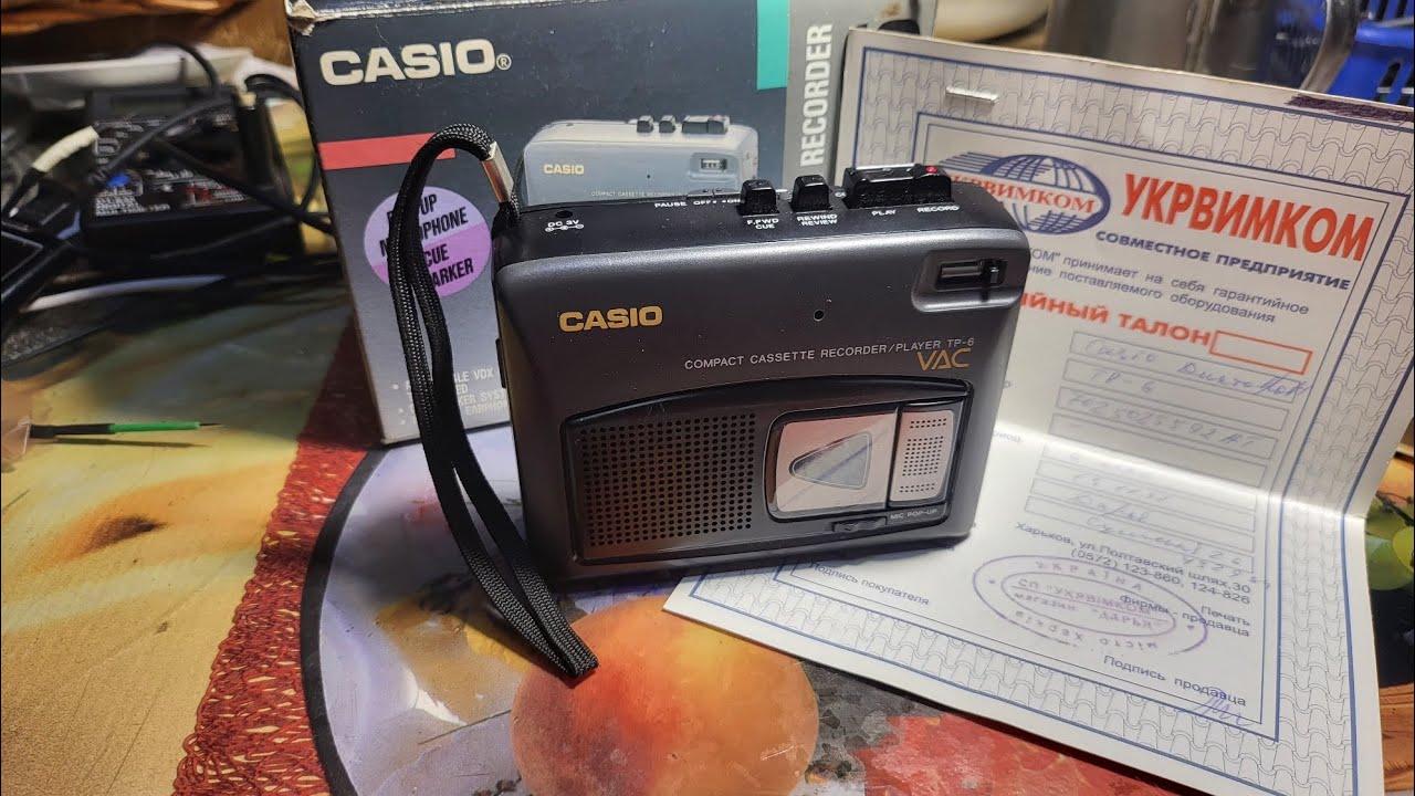 Аудиоплеер , диктофоне с динамиком Casio TP-6