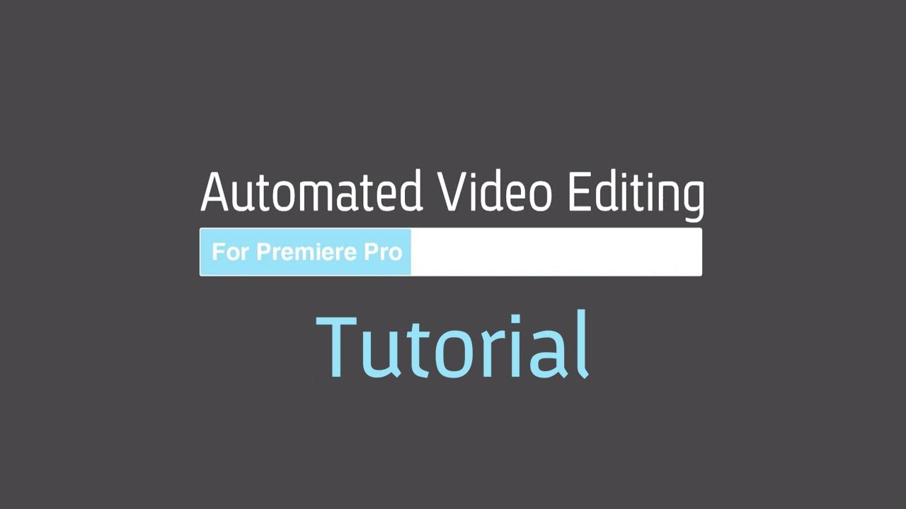 Учебное пособие по автоматизированному видеомонтажу в Premiere Pro