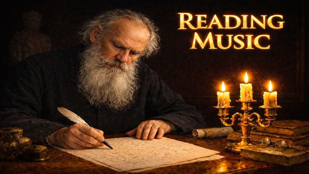 Reading Music for Deep Focus | Lev Tolstoy’s Study Room Ambient (1 Hour)