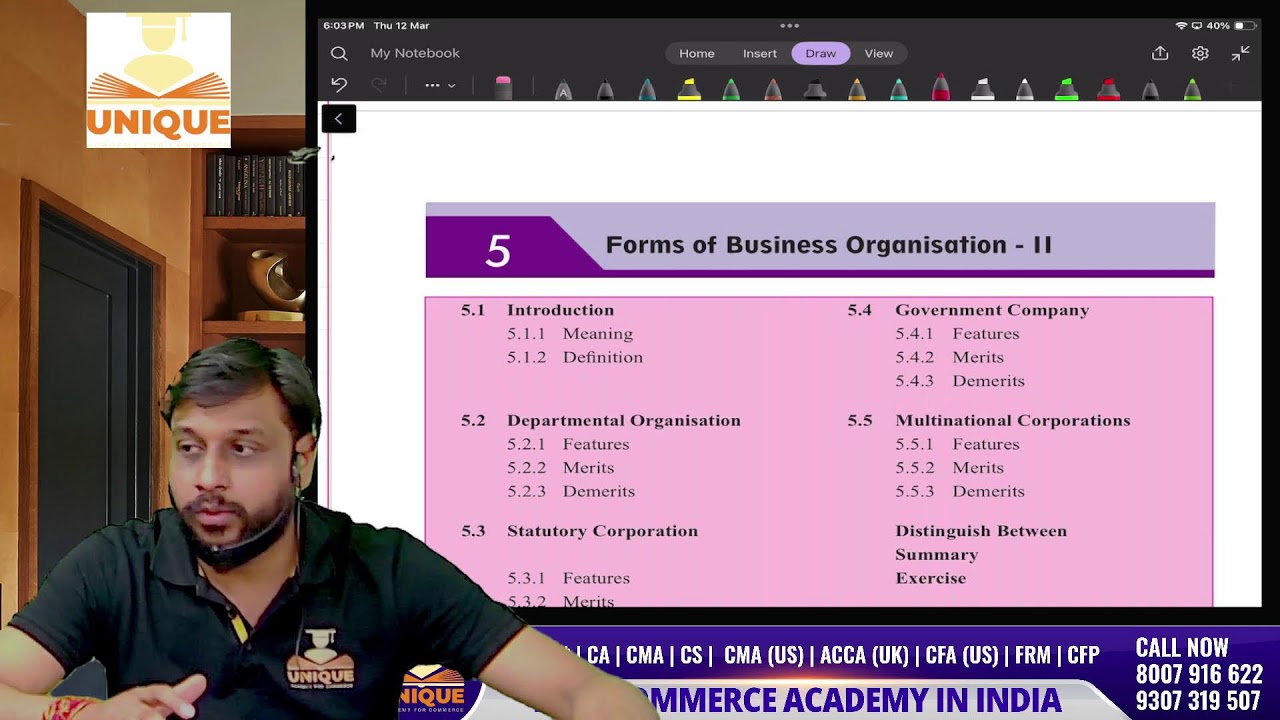 FREE 11th Commerce Classes | OCM Leture 36 | ADV. DIPESH SIR