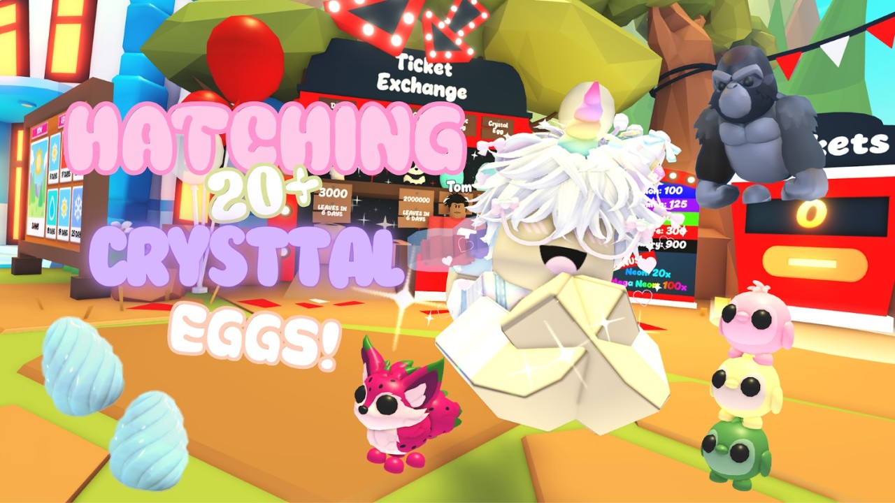 Hatching 20+ crystal eggs!!