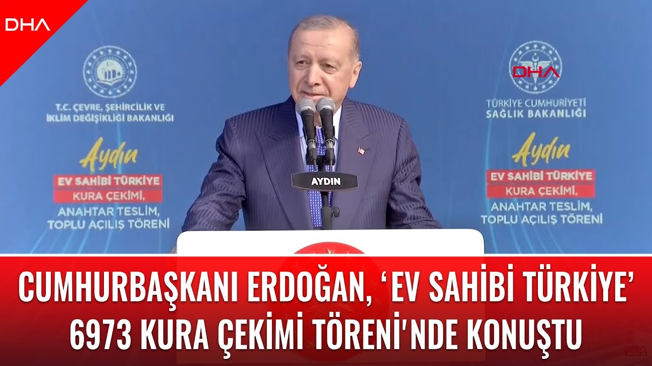 #CANLI I Cumhurbaşkanı Erdoğan, ‘Ev Sahibi Türkiye’ 6973 Kura Çekimi Töreni'nde konuşuyor
