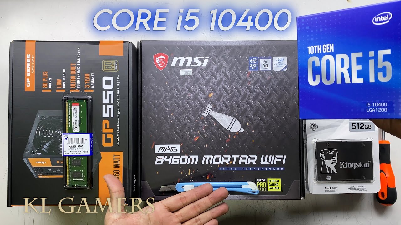 intel Core i5 10400 msi MAG B460M MORTAR WIFI Performance PC Build