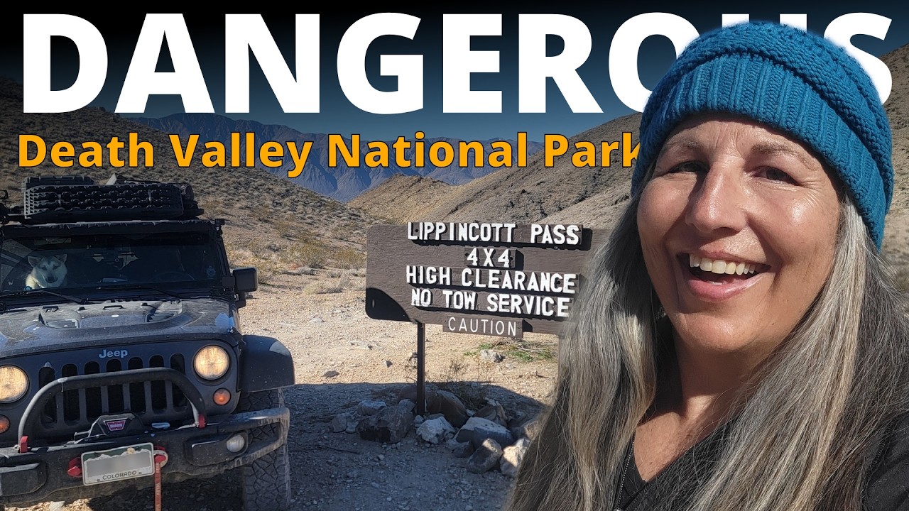 Most DANGEROUS road in DEATH VALLEY | Callifornia, USA | A Gal, her Jeep & Tuk