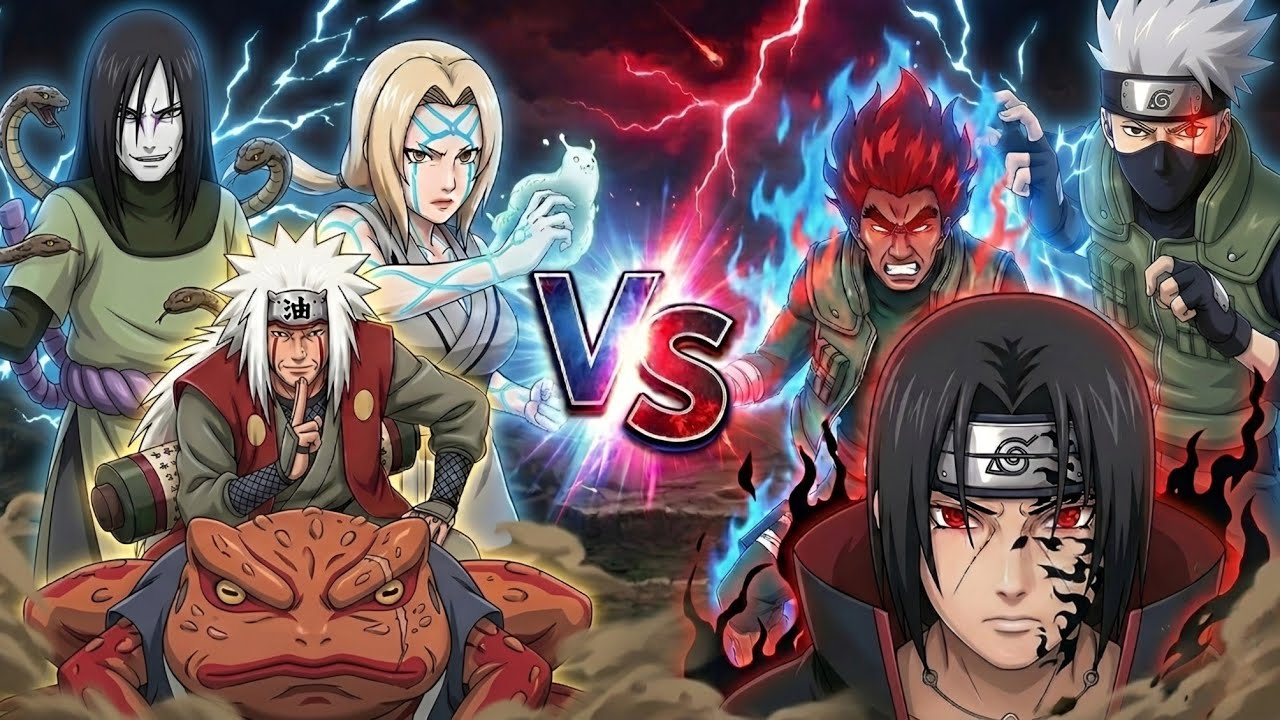 Legendary Sannin vs Itachi Kakashi Might Guy 🔥 Full Power Battle | Naruto Storm 4