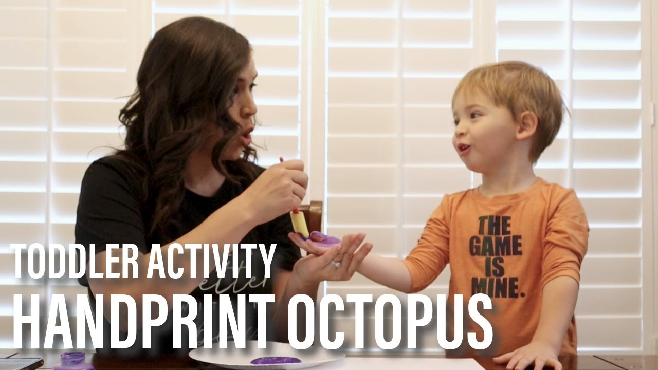 Learning Letter 'O' -  Handprint Octopus Activity for Toddlers - #alphabet