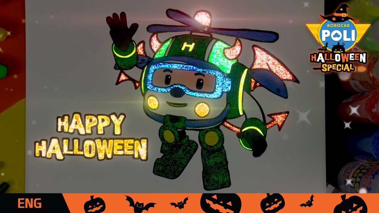 🎃Halloween🎃│🎨Glow Coloriong POLI | Helly | Robocar POLI TV