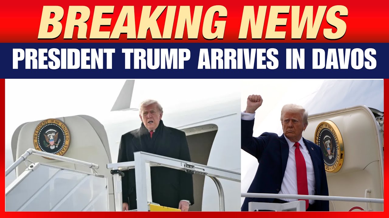 Trump in Davos : President Trump Arrives in Davos via Zurich | Trump on Greenland Agenda | News9