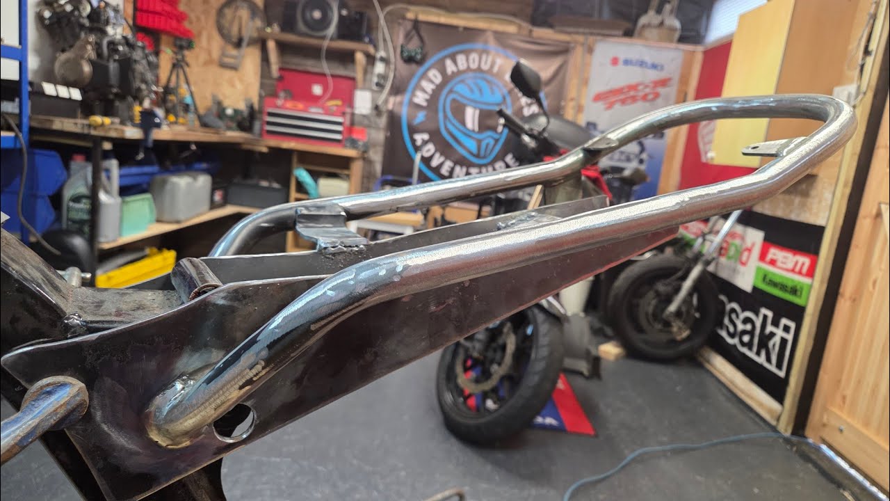 Building a Custom Honda Hornet Scrambler - Welding The Rear Sub frame!