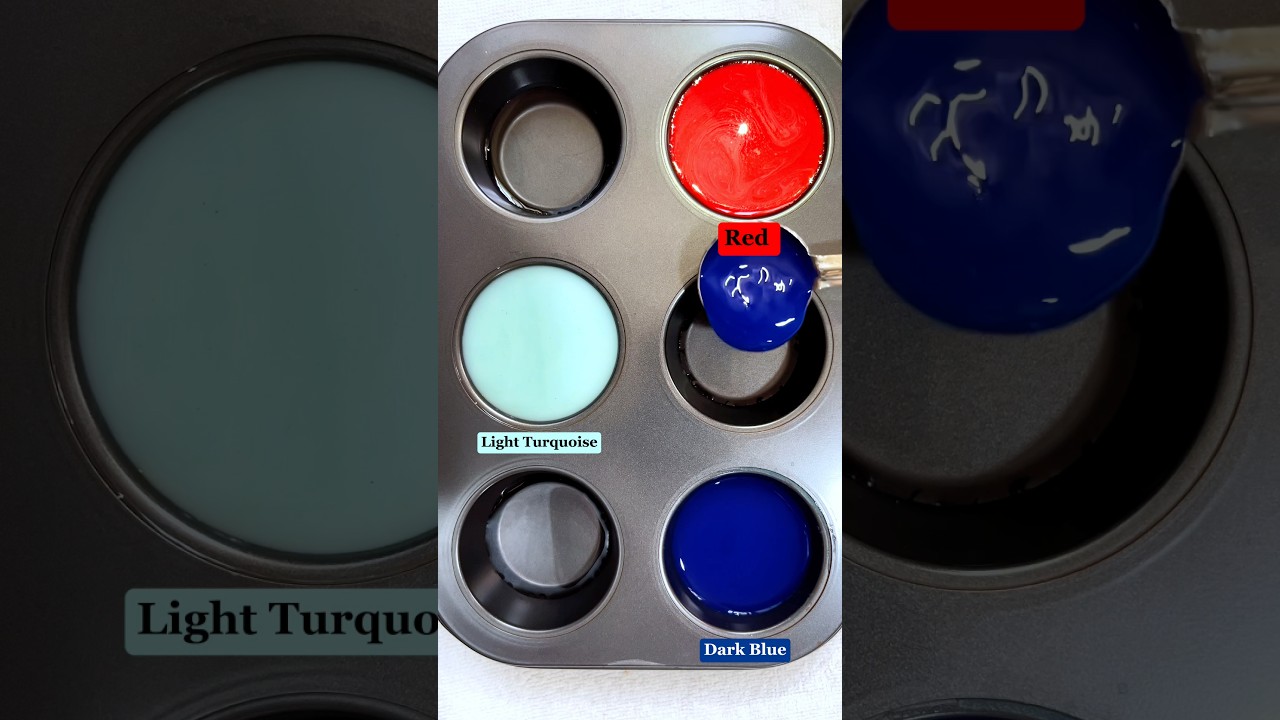 Guess the Color | Red + Dark Blue + Light Turquoise 