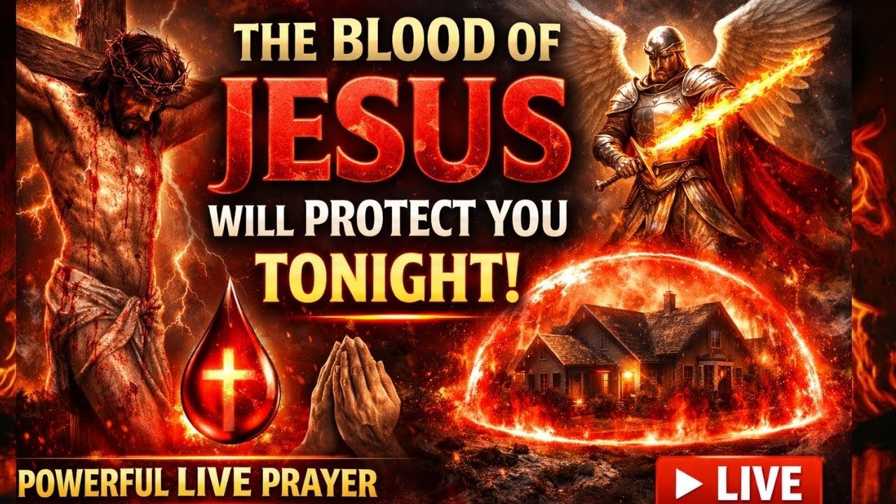 🩸 STRONG Night Warfare Prayer | Blood of Jesus Covering for Home,  24/7 LIVE. 🔥