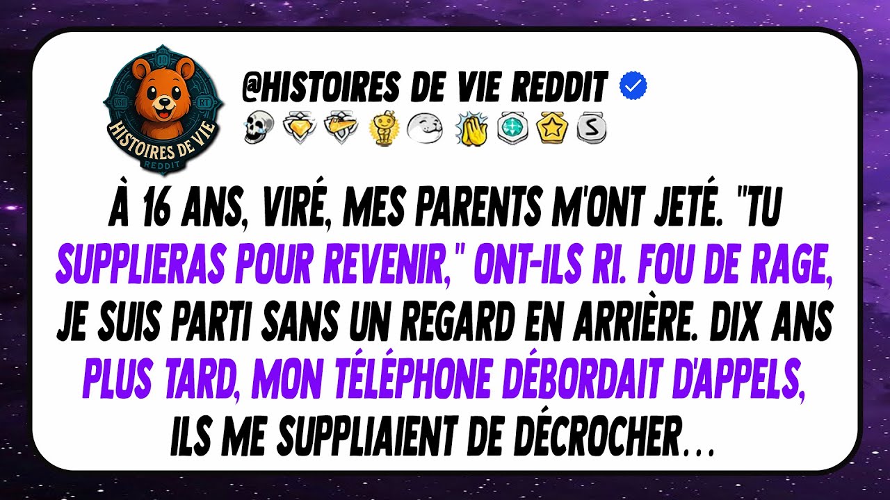 À 17 ans, ma mère m'a mise à la porte, ricanant: 