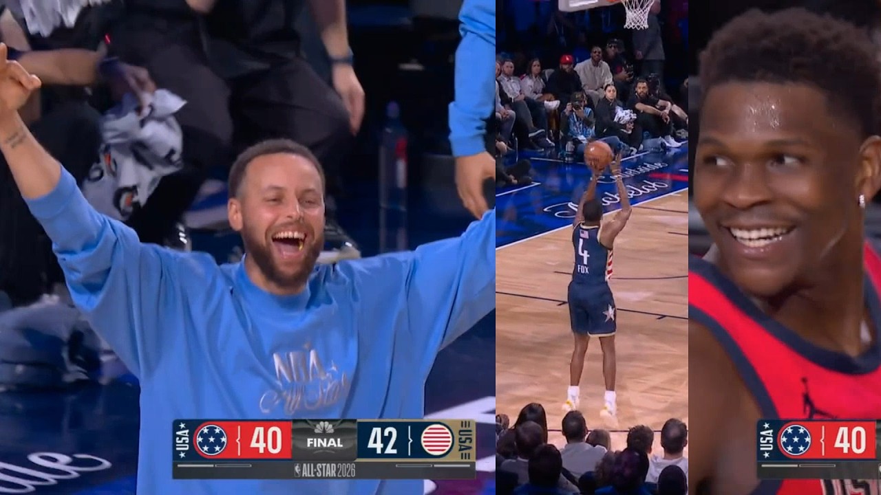 Steph Curry hyped after De'Aaron Fox game winner buzzer beater in All Star Game