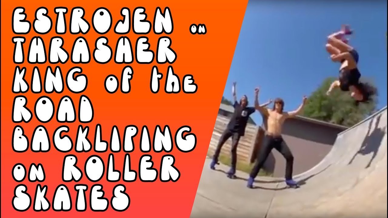 Estro Jen on Thrasher King of the Road: BACKFLIP on ROLLER SKATES