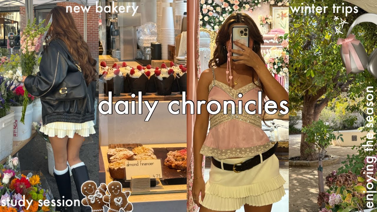 daily chronicles🪞study session,winter outings, new bakery, busy week