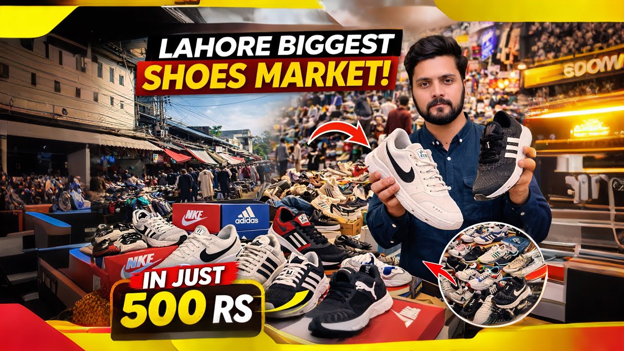 Lahore Biggest Shoes Market 😱 Branded Shoes in Just 500 Rs | Lahore Street Market