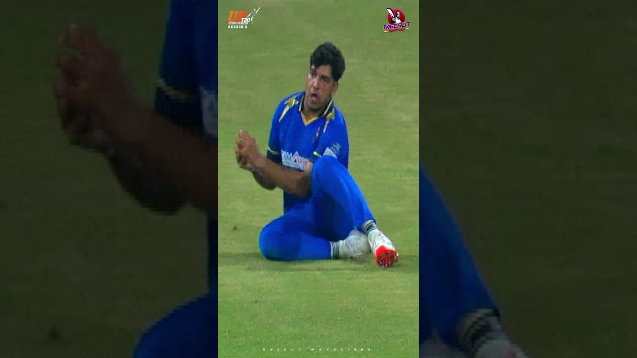 Stunning catch by Swastik Chikara! #meerutmavericks #cricket