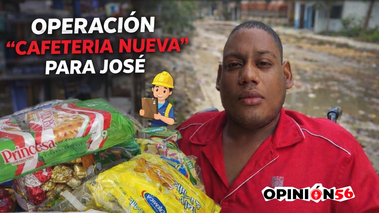 Iniciamos a montarle la cafetería al joven José 