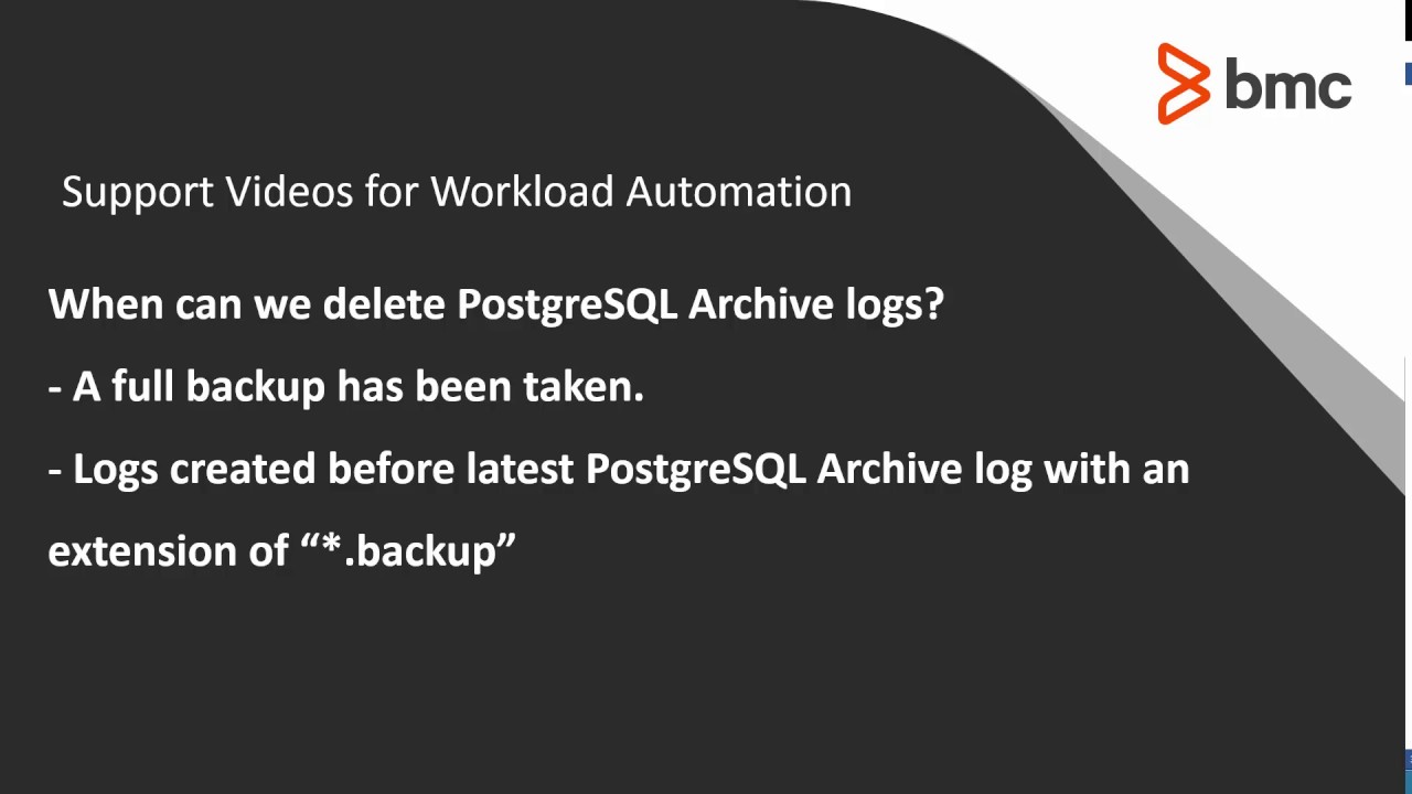 How to manage PostgreSQL archive log files