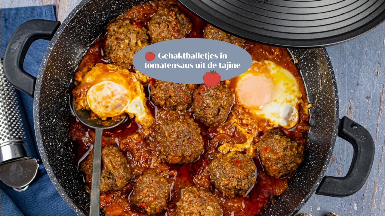 Gehaktballetjes in tomatensaus uit de tajine