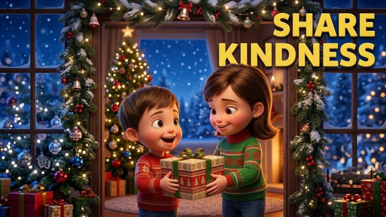 Christmas Song for Kids | Learn Sharing & Kindness | Merry Christmas
