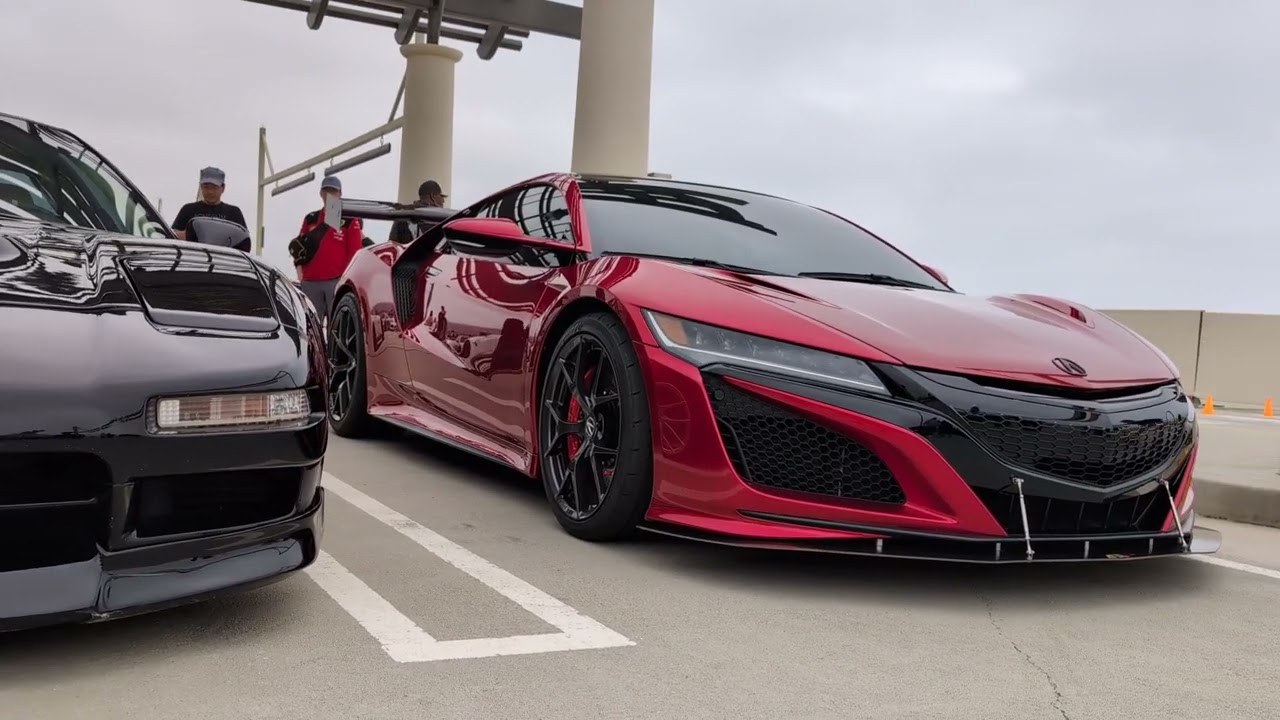 First and second generation Acura NSX side by side comparison spotted at South OC cars and coffee 