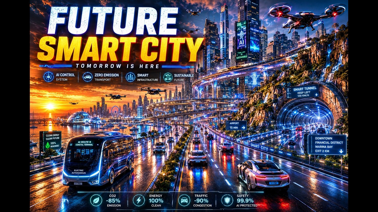 Futuristic Smart City Mega Project Transformation | AI Road Network Construction Documentary