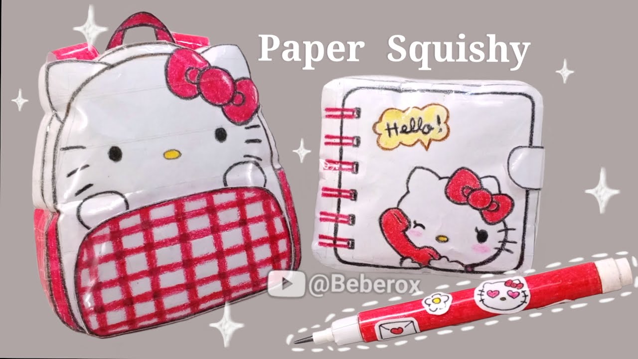 Paper Diy 💖 Sanrio School Bag | Squishy | Tutorial | ASMR