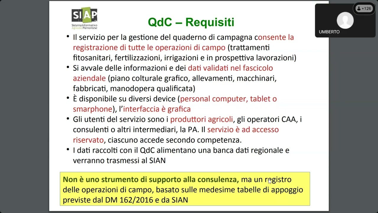 Quaderno di Campagna online