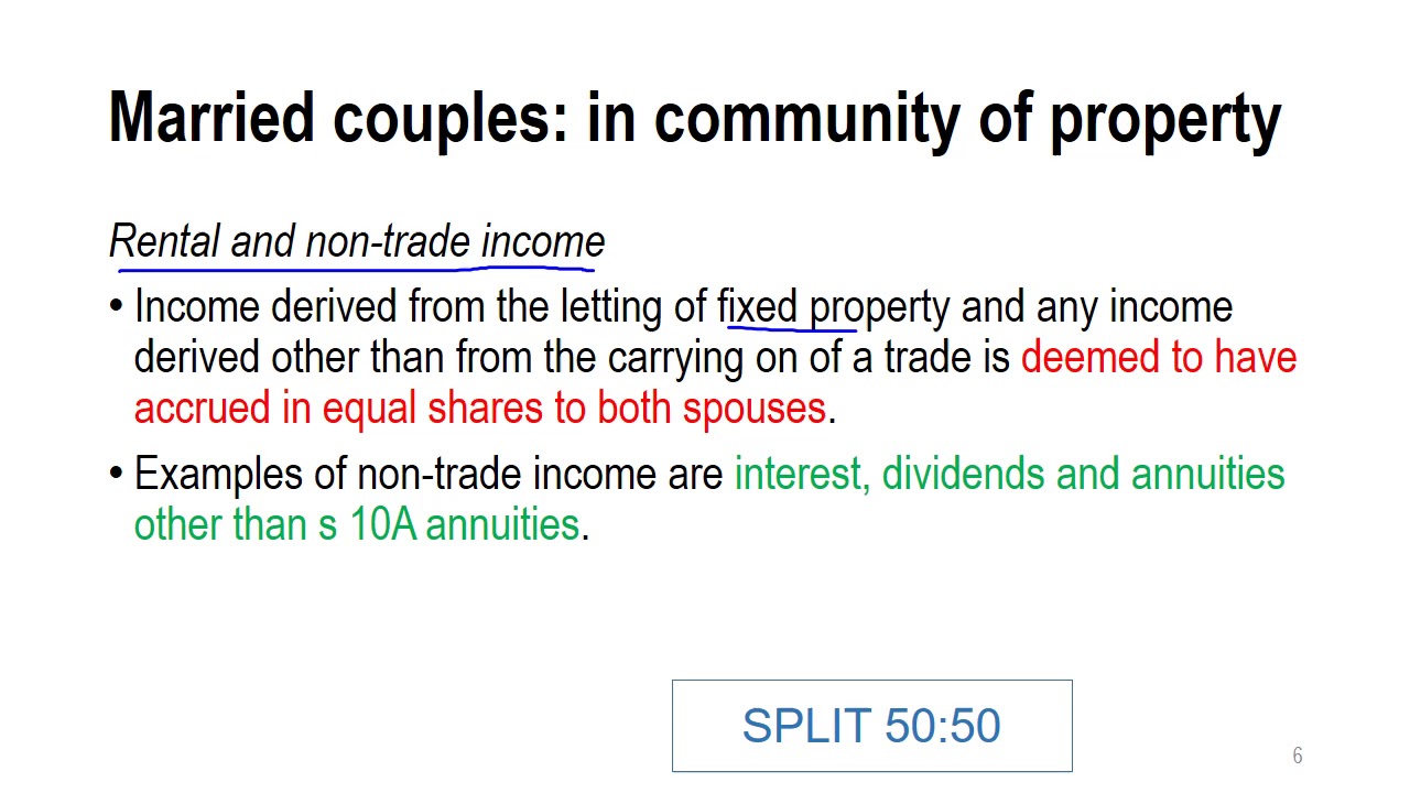 Unit 5 Marriages in community of property