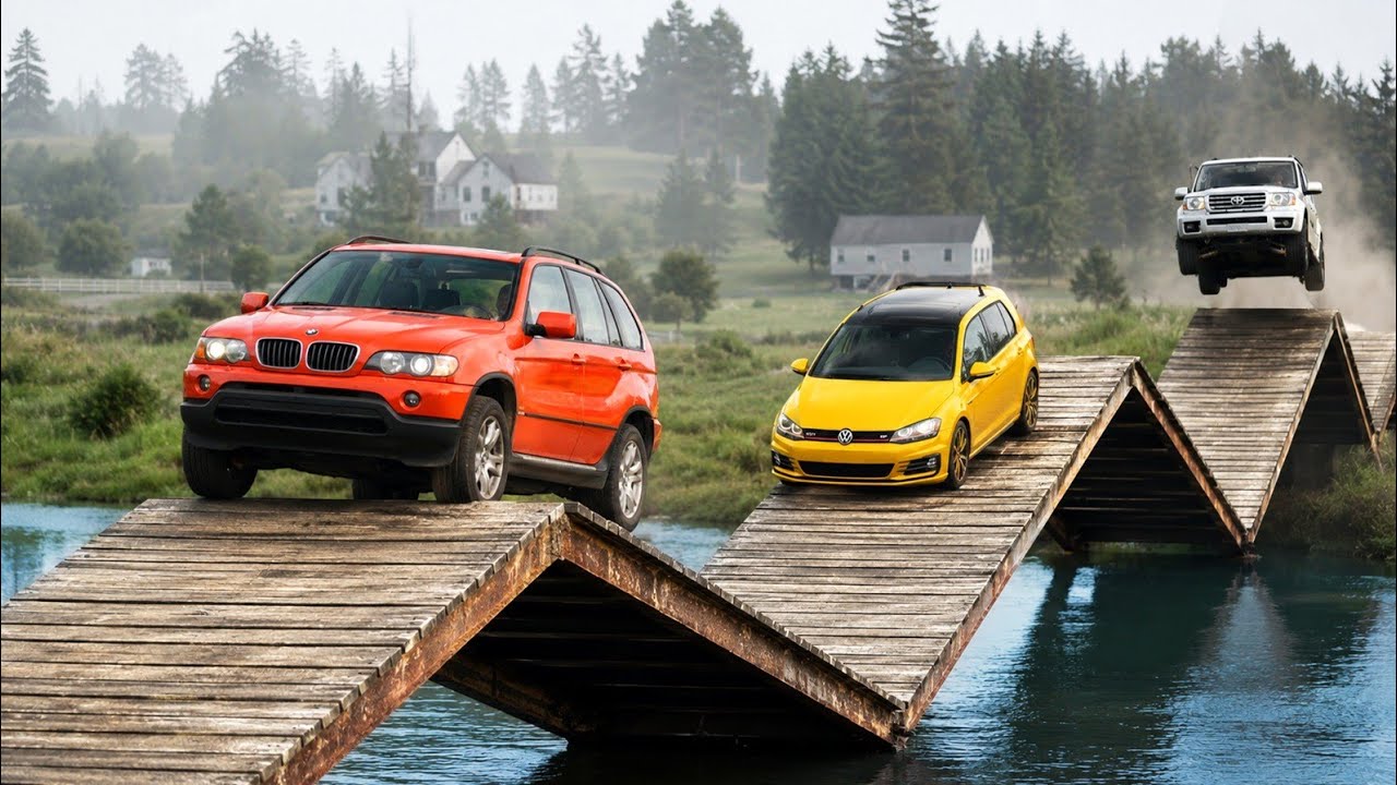 Cars vs Broken Bridge Challenge #6 in BeamNG Drive!
