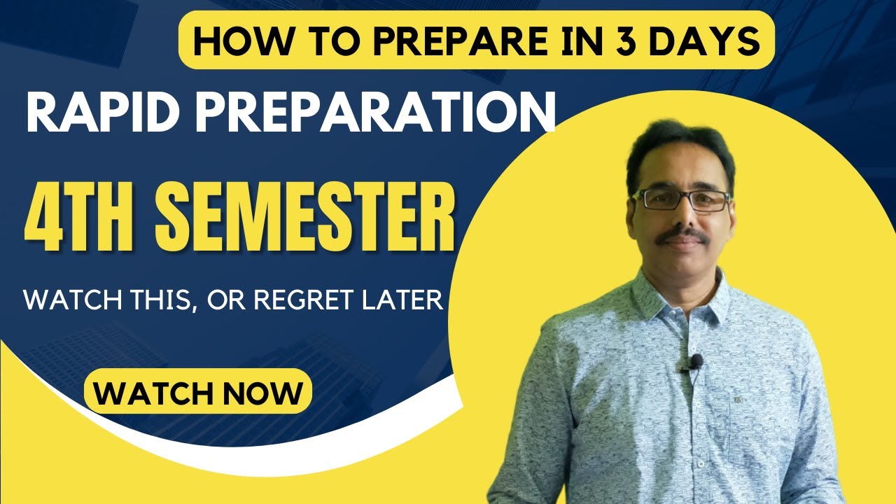 Rapid Preparation 4th Semester I Calcutta University @MathurSirClasses