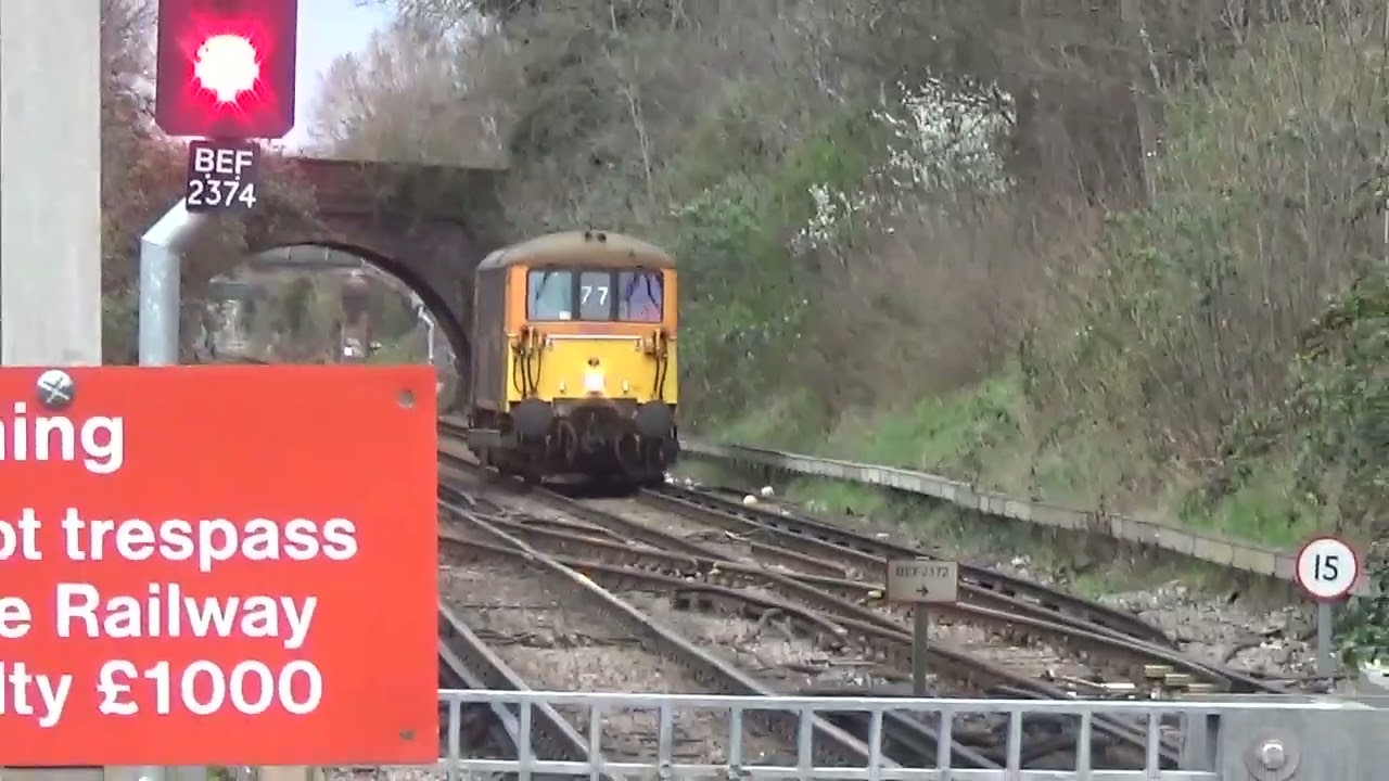 Class 73107 Passing Hounslow for Eastleigh Works GBRF
