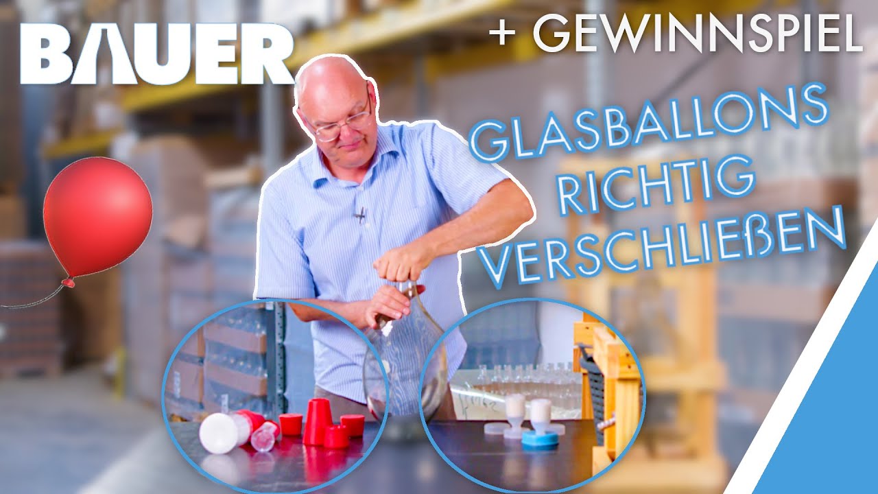 GLASBALLONS RICHTIG VERSCHLIEßEN 🎈 | Destillat, Likör, Saft, Most richtig abdichten [+ GEWINNSPIEL]