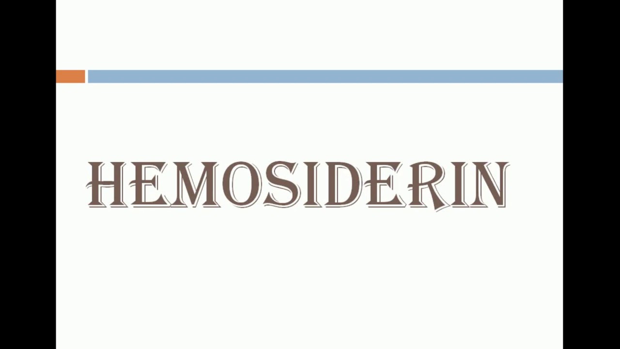 Hemosiderin /Hemosiderosis..