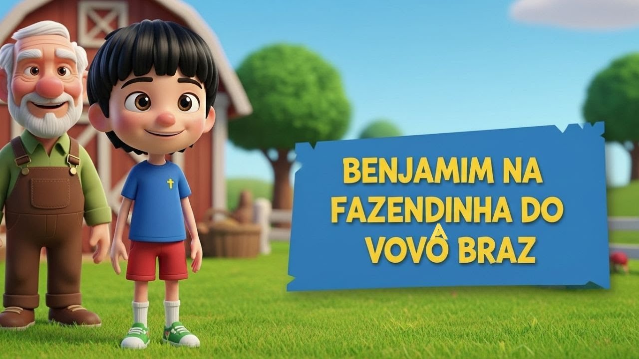 Benjamim na Fazendinha do Vovô Braz 🐄🎵 | Música Infantil Cristã que Ensina Valores