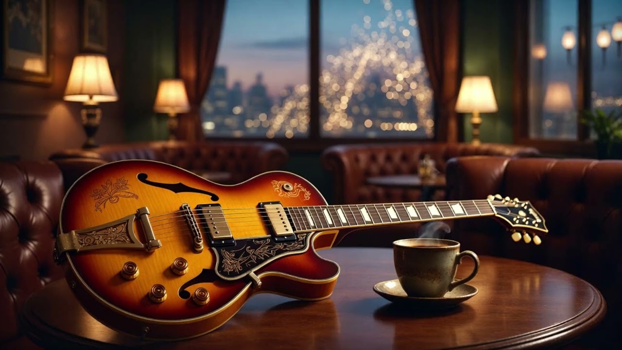 ☕ Smooth Jazz Guitar Music - Cool Cafe Vibes • Relaxing Guitar Music for Cafe, Study & Work