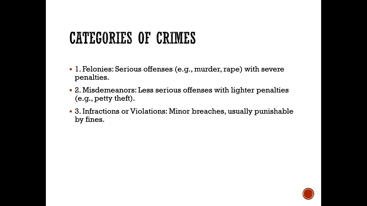 Chapter 4  Criminal Law and Justice System
