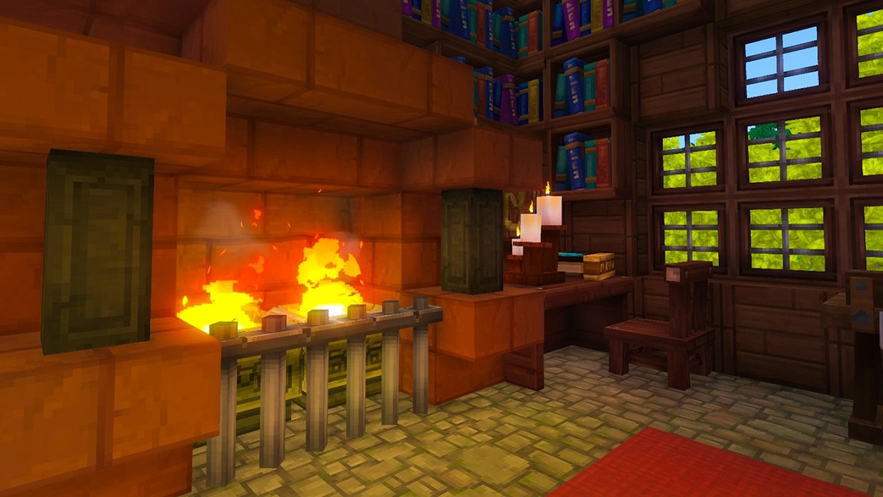 hytale fireplace ambience 🛡️ relaxing ost & crackling fire