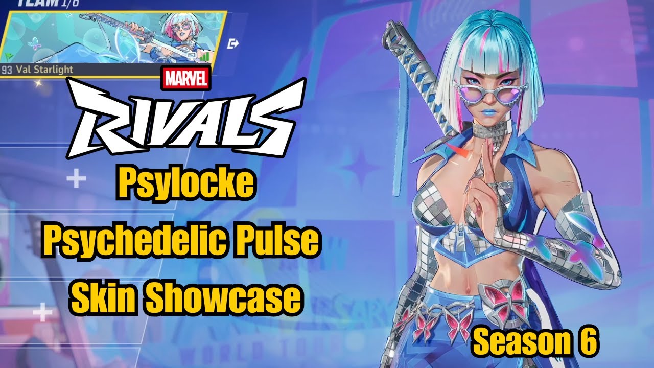 Psylocke | Psychedelic Pulse Skin Showcase | Marvel Rivals Gameplay Season 6
