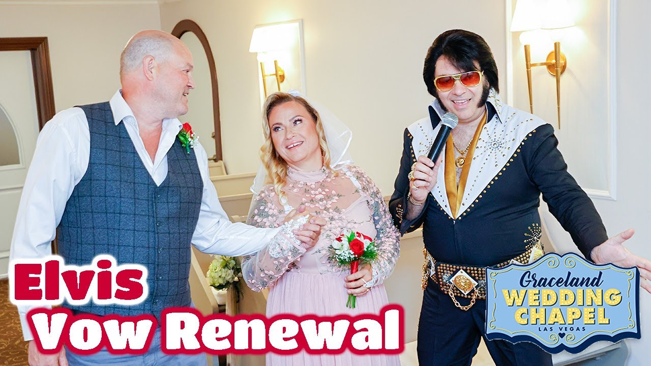 Lars & Anita's Elvis Vow Renewal in Las Vegas | Graceland Chapel