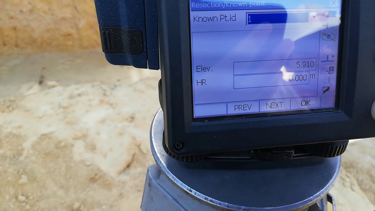 Sokkia DX 102 AC total station resection for elevation