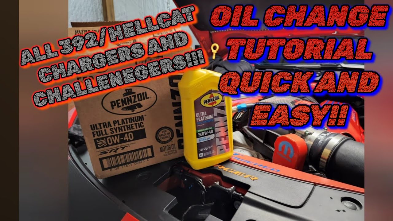 Quick and easy how to oil change on my 392 Charger!
