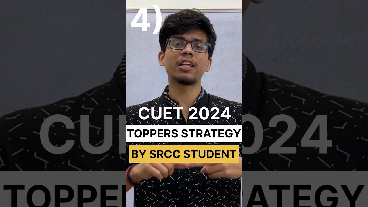 CUET 2024 preparation strategy by SRCC student! CUET preparation strategy| DU #cuet2024 #shorts
