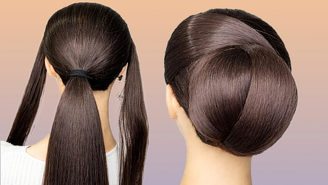 Hairstyle Tutorial F Wedding 😍Beautiful Cross ❌Bun Hairstyle F Wedding Easy Hairstyles F Medium Hair