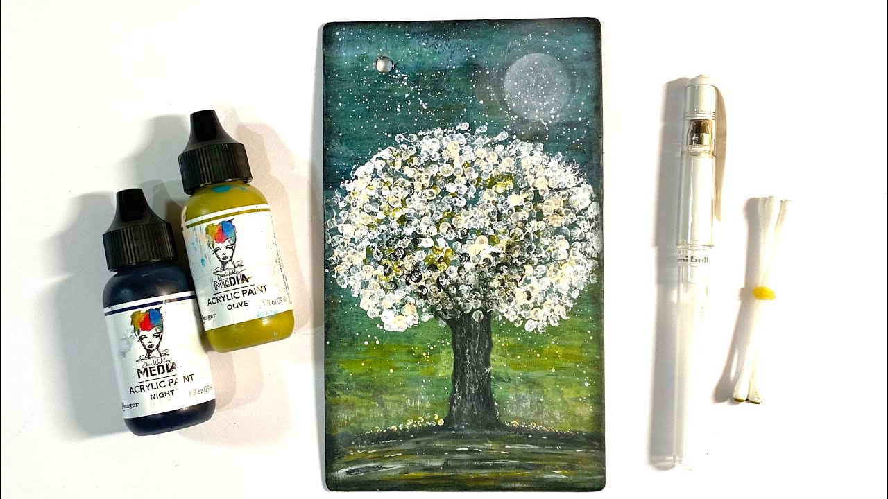 Easy Mixed Media Tree Using Masterboard Background