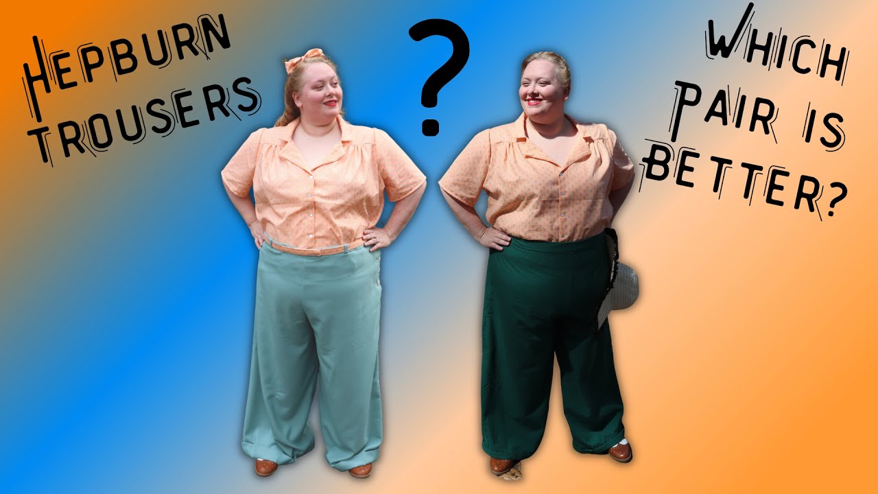 1940's Hepburn Trousers Take Two | Plus Size Vintage Sewing | CosTube Collab