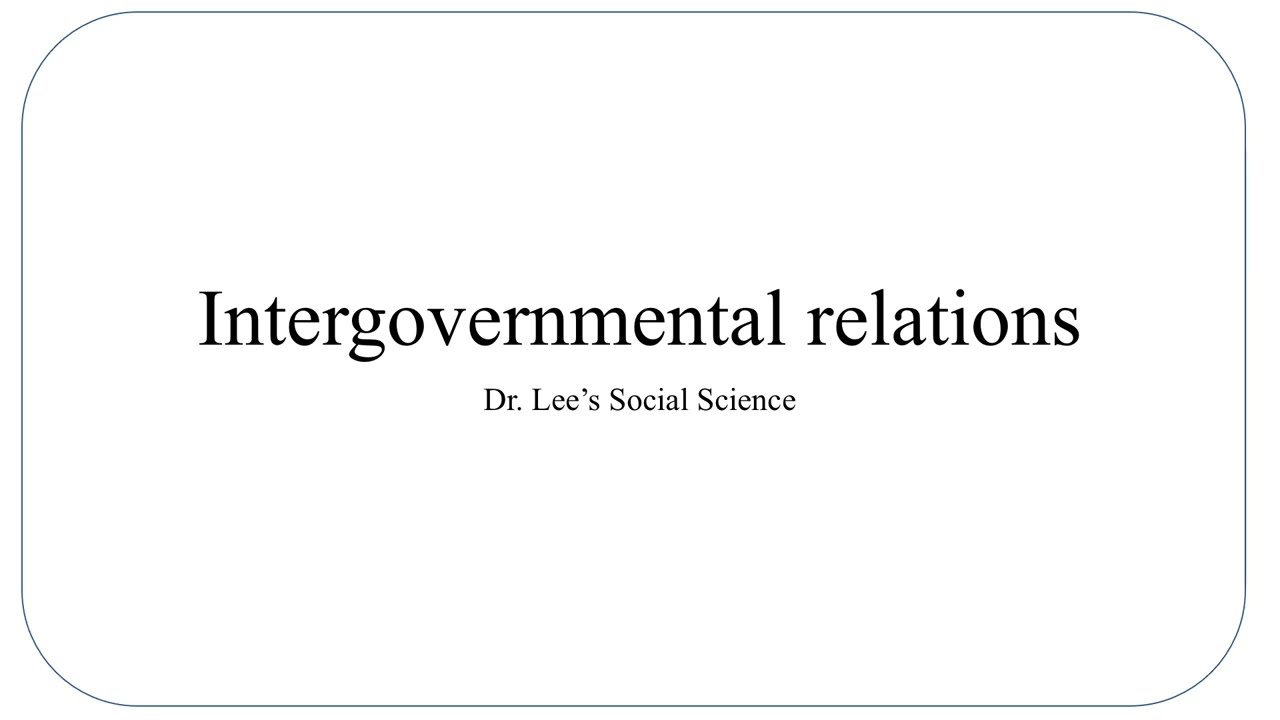 Intergovernmental relations