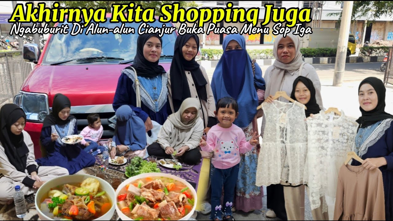 Ajak KELUARGA Shopping Baju LEBARAN Sambil NGABUBURIT Di Alun-alun Cianjur