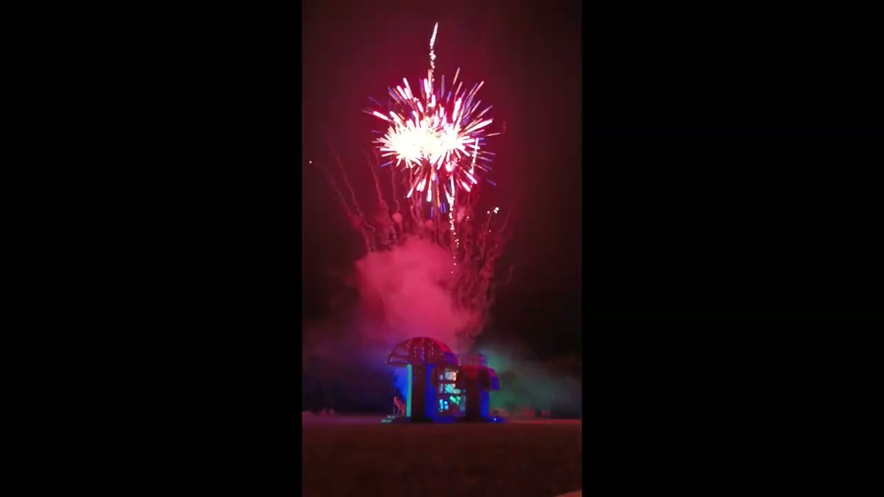 Fireworks and Effigy from Flipside 2023 Demolition Disco Derby